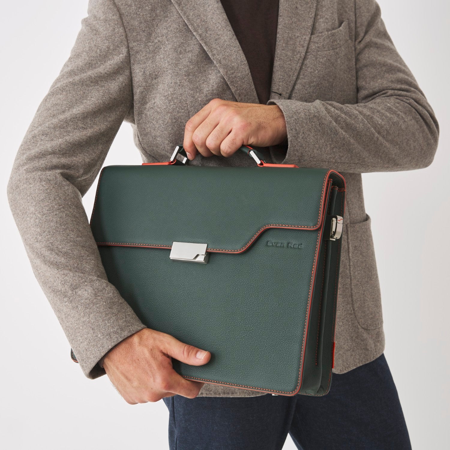 The Classic Briefcase - Green