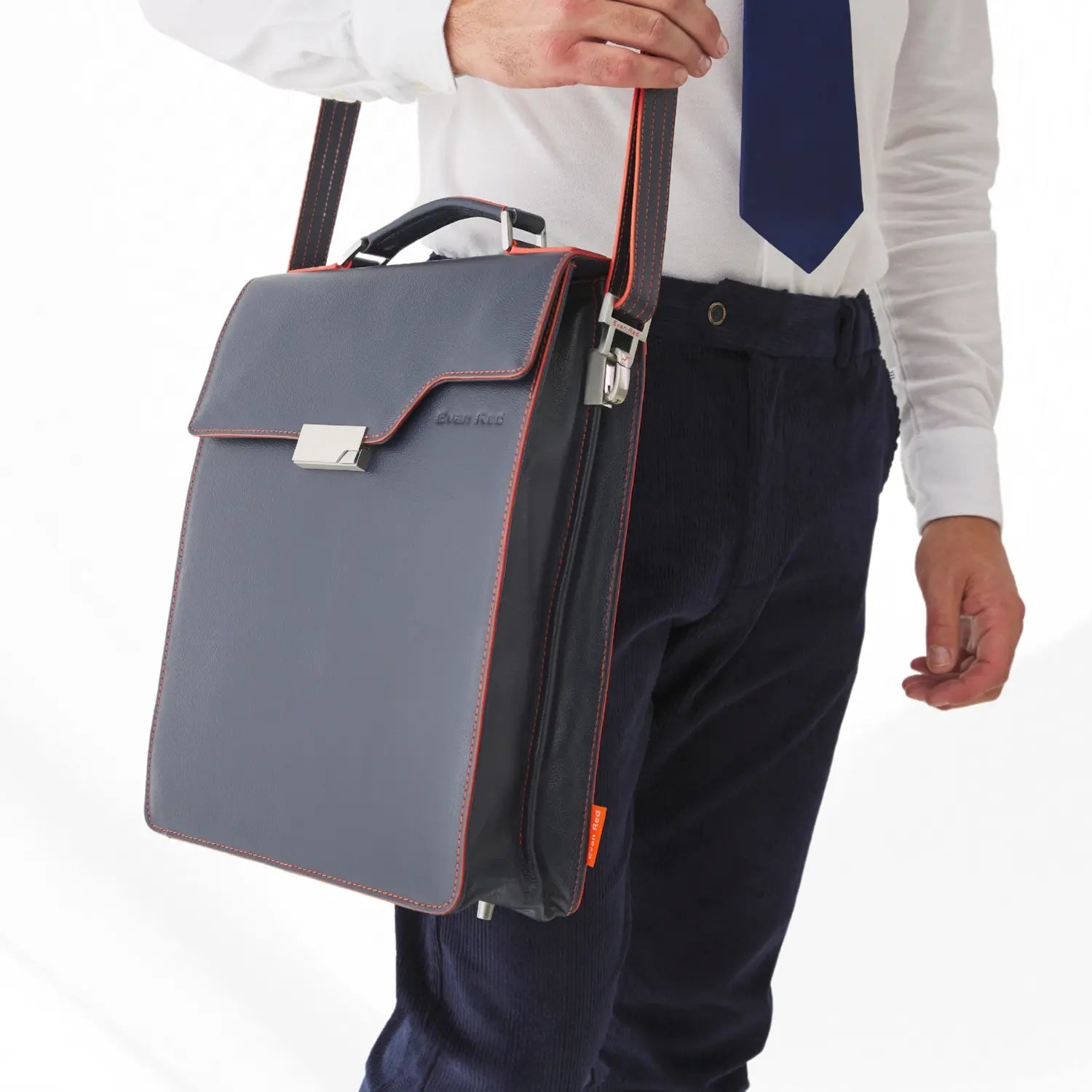 The Modern Backpack - Navy Evan Red