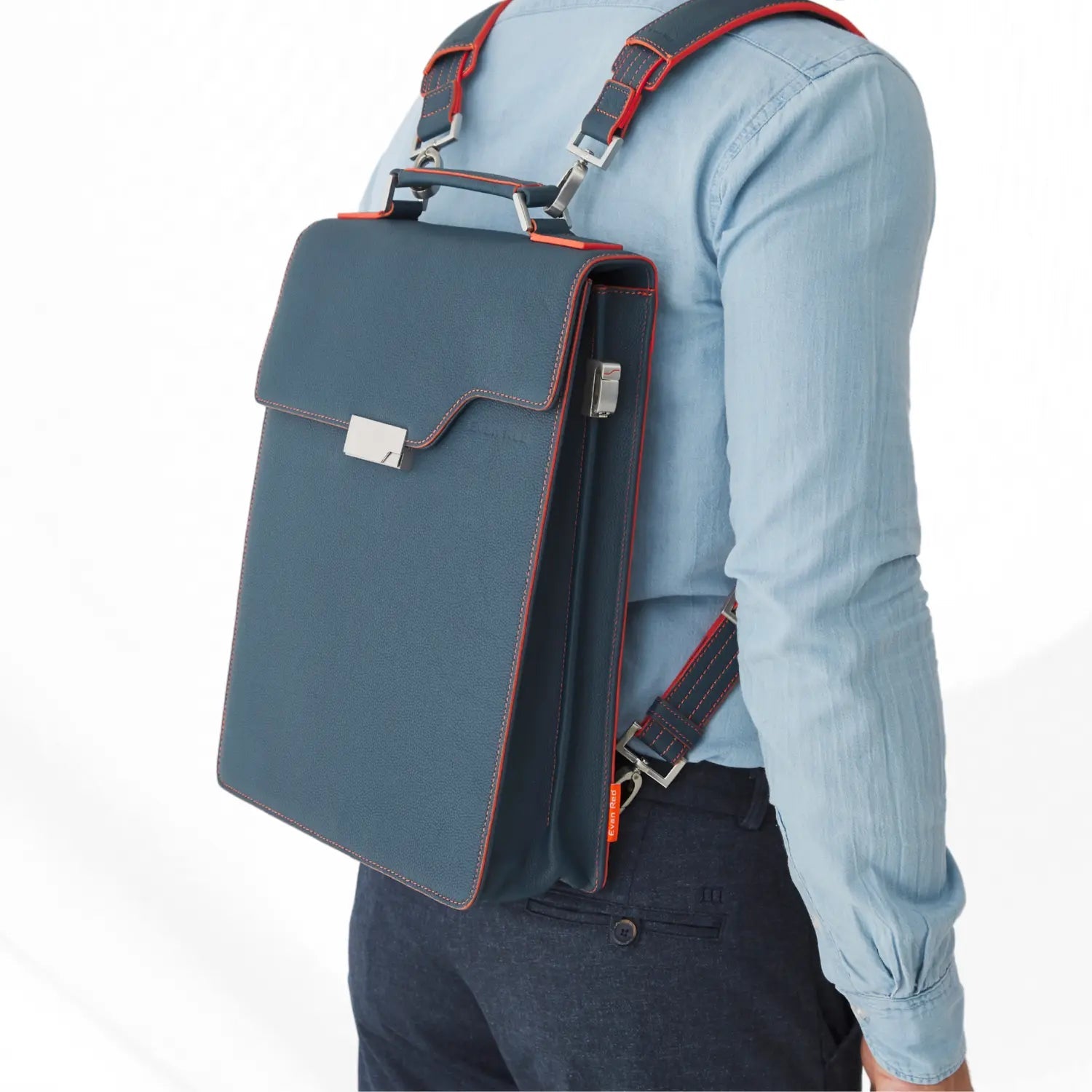The Modern Backpack - Petrol Evan Red